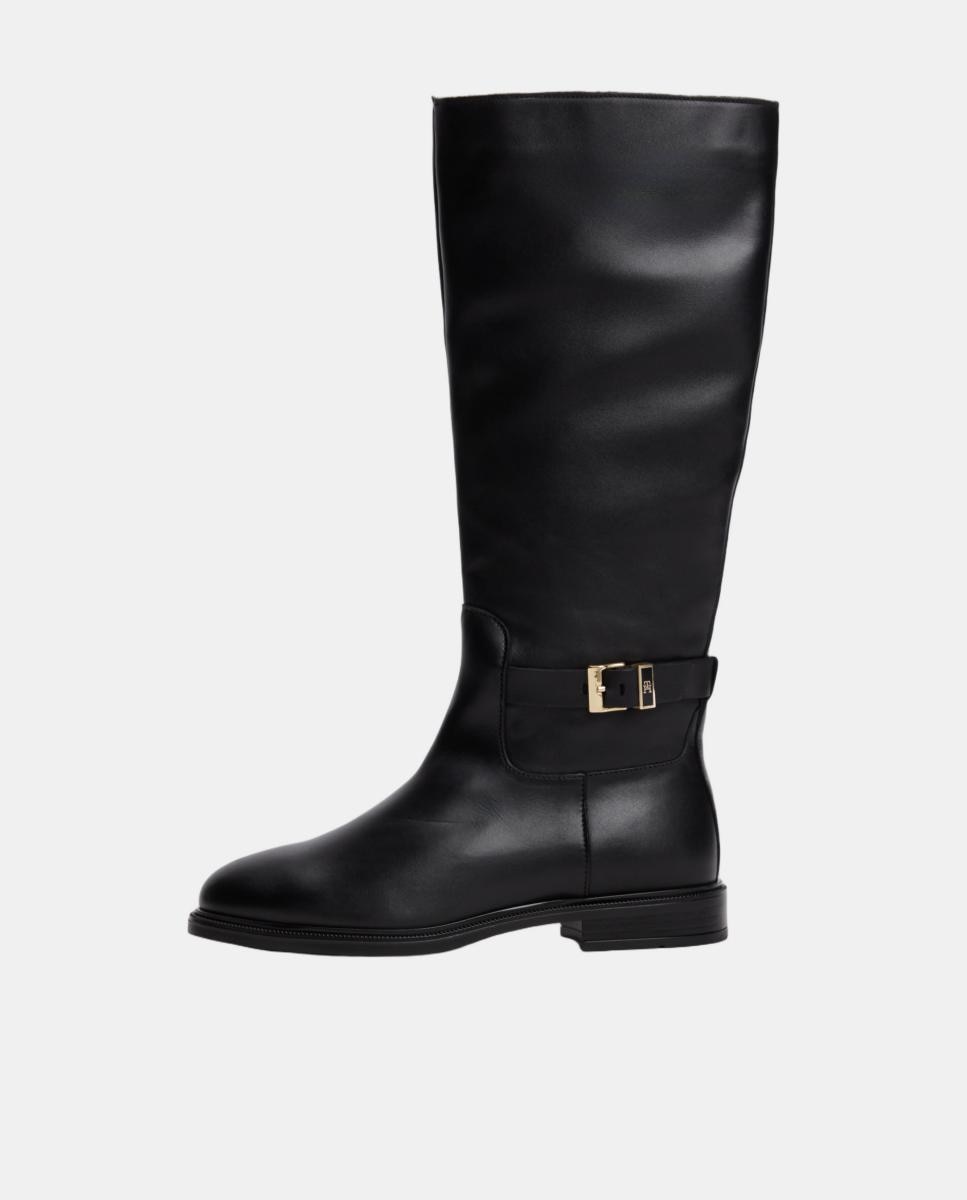 Botas Altas com Fivela Preto-7