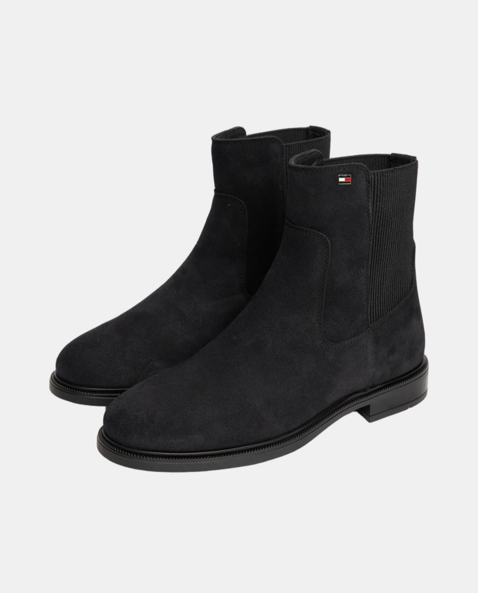 Botins Estilo Chelsea em Croute Azul-marinho-2