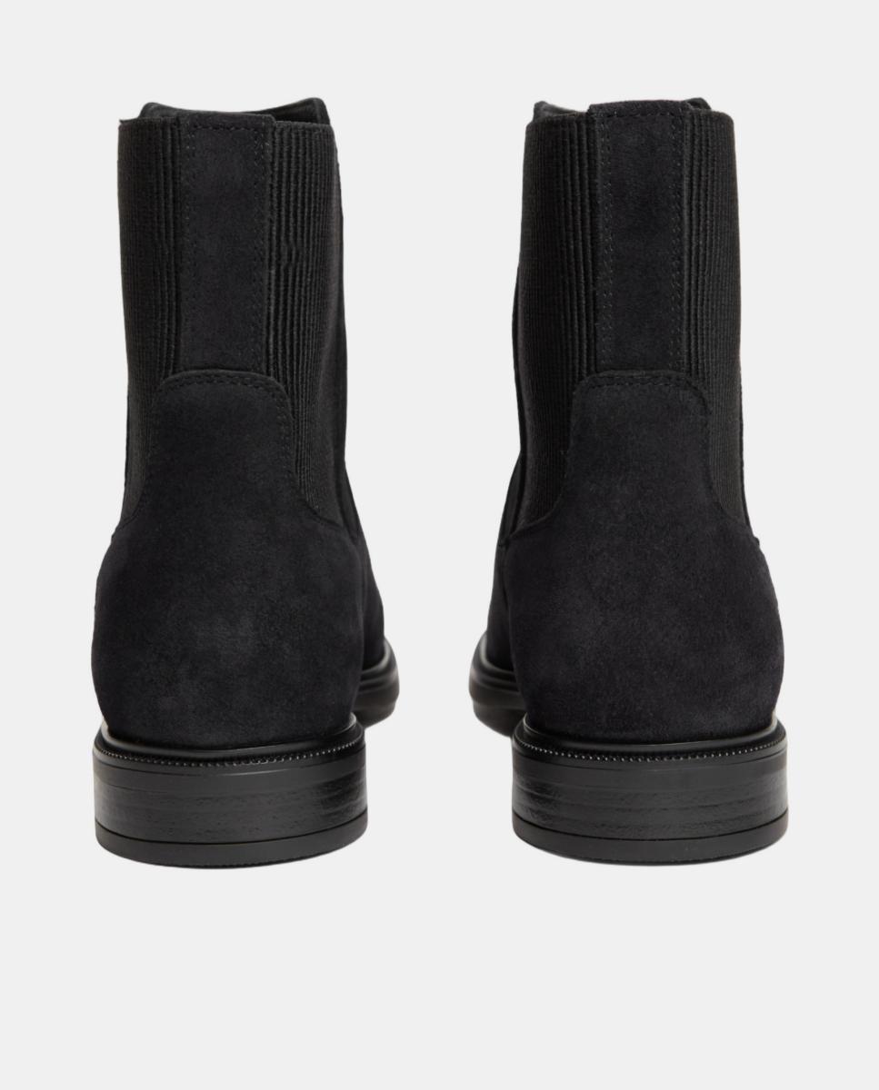 Botins Estilo Chelsea em Croute Azul-marinho-4