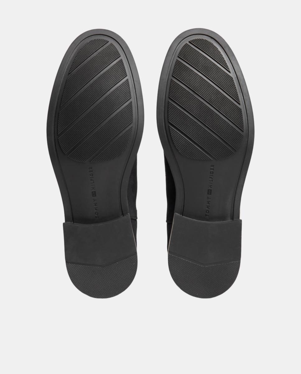 Botins Estilo Chelsea em Croute Azul-marinho-5