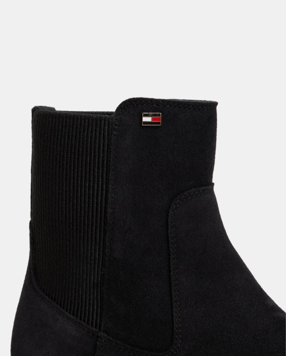 Botins Estilo Chelsea em Croute Azul-marinho-6