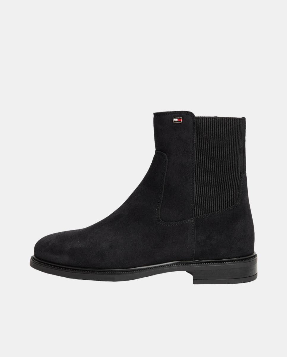 Botins Estilo Chelsea em Croute Azul-marinho-7