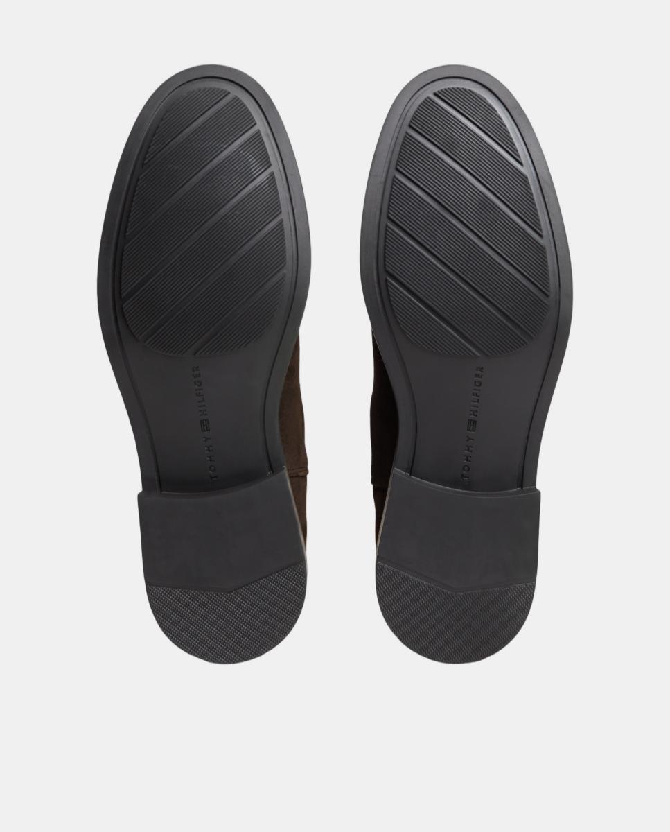 Botins Estilo Chelsea em Croute Castanho-escuro-5