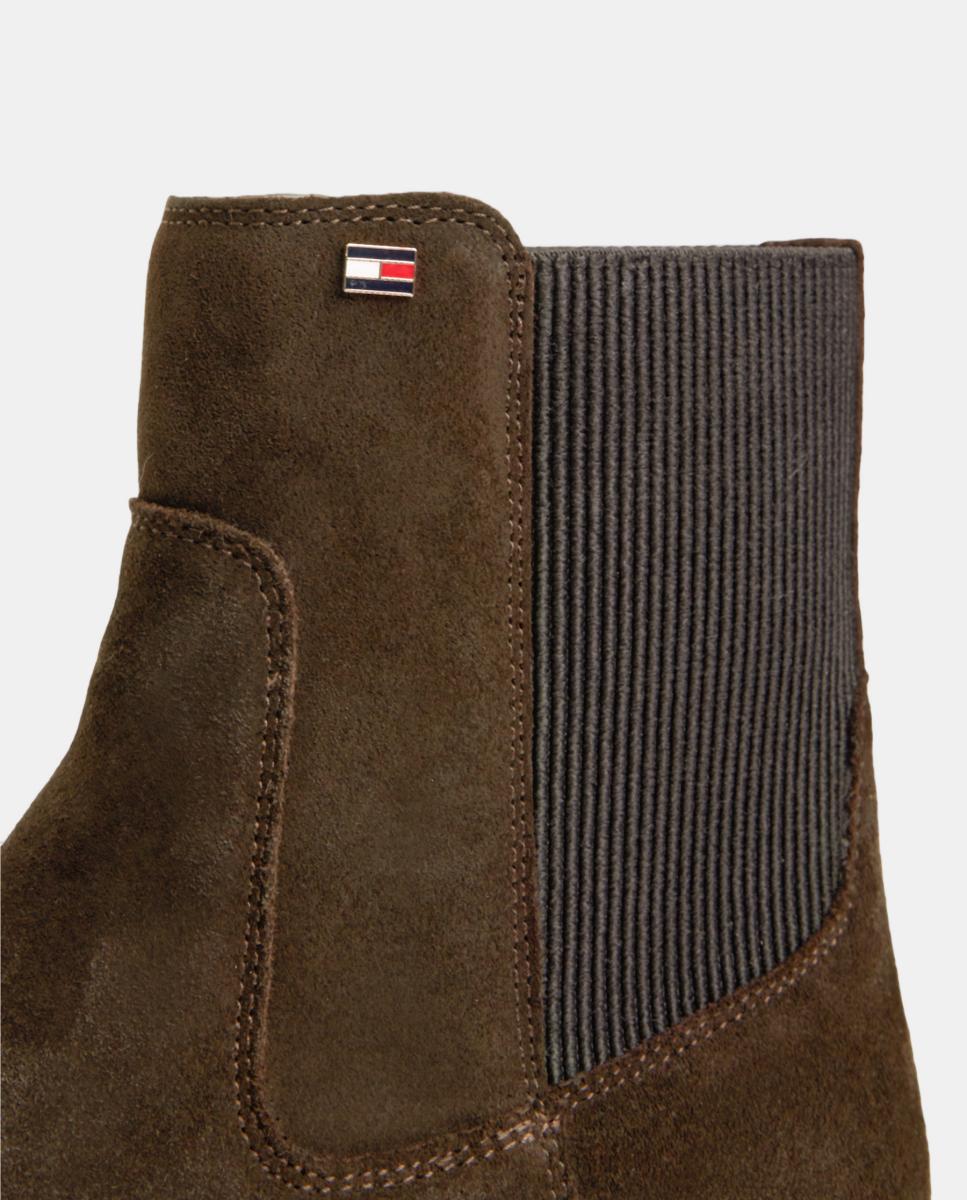 Botins Estilo Chelsea em Croute Castanho-escuro-6
