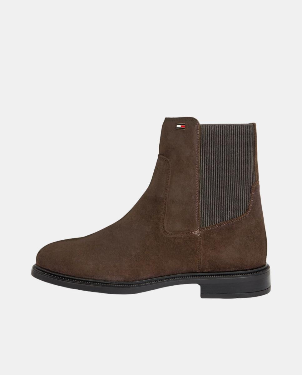 Botins Estilo Chelsea em Croute Castanho-escuro-7
