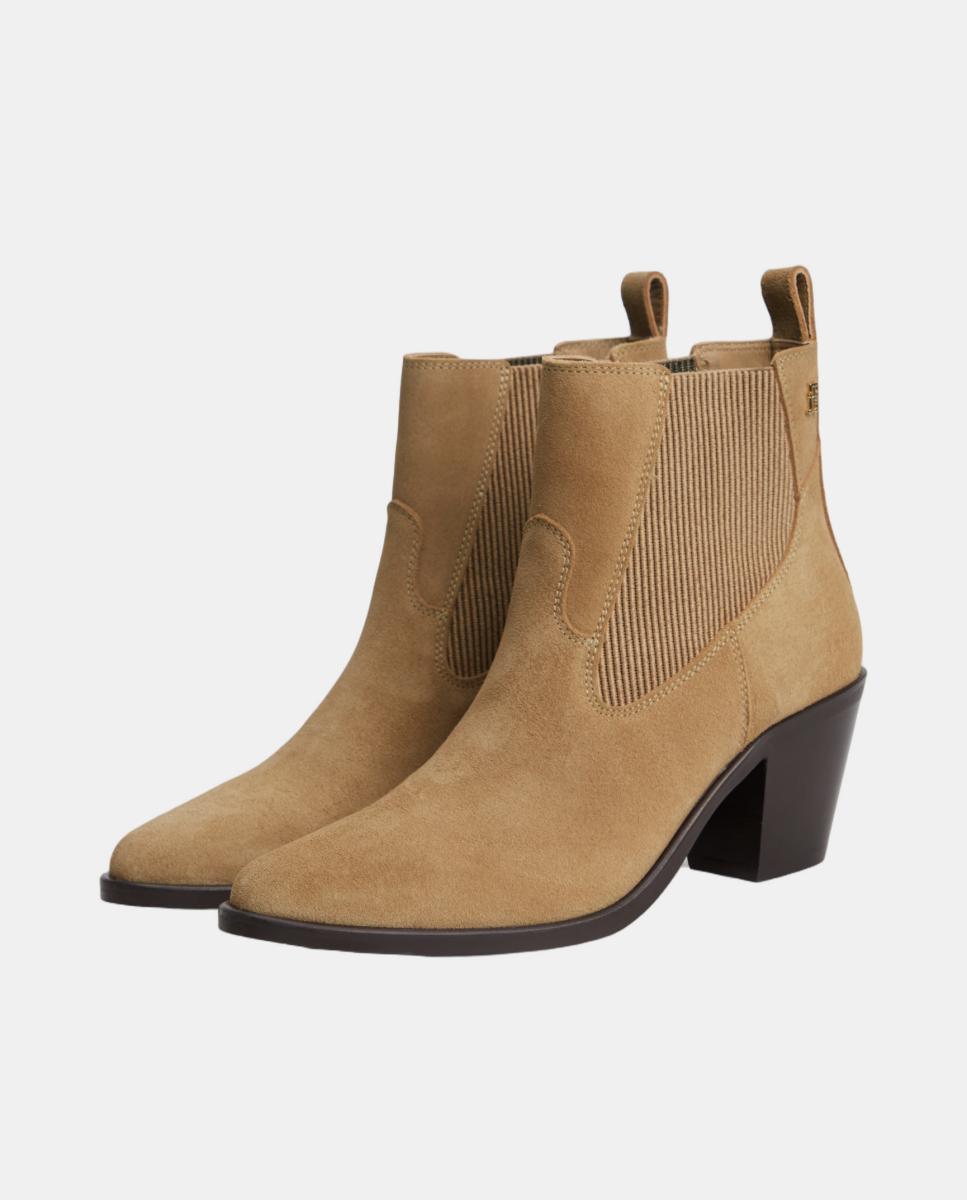 Botins Estilo Cowboy Bege-2