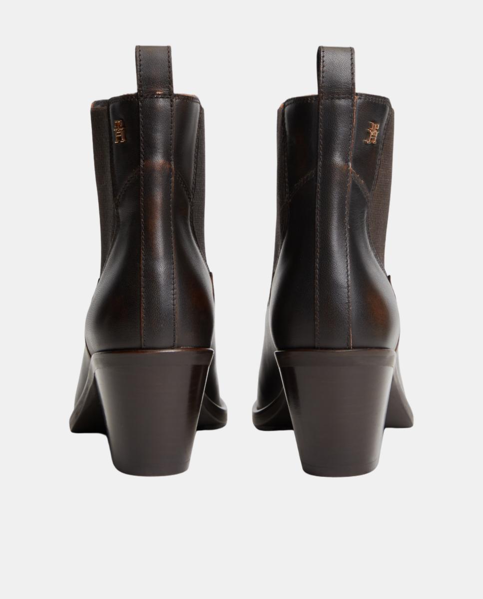 Botins Estilo Cowboy Castanho-escuro-4