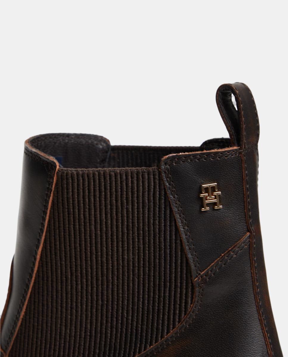 Botins Estilo Cowboy Castanho-escuro-5