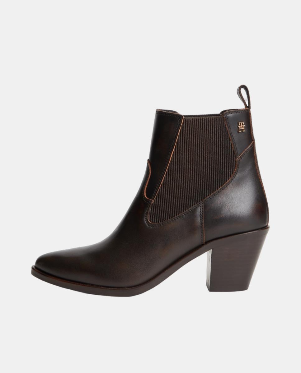 Botins Estilo Cowboy Castanho-escuro-6