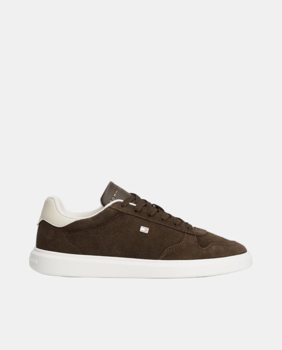 Zapatillas de mujer en serraje de Tommy Hilfiger - Marrón oscuro Marrón oscuro-1