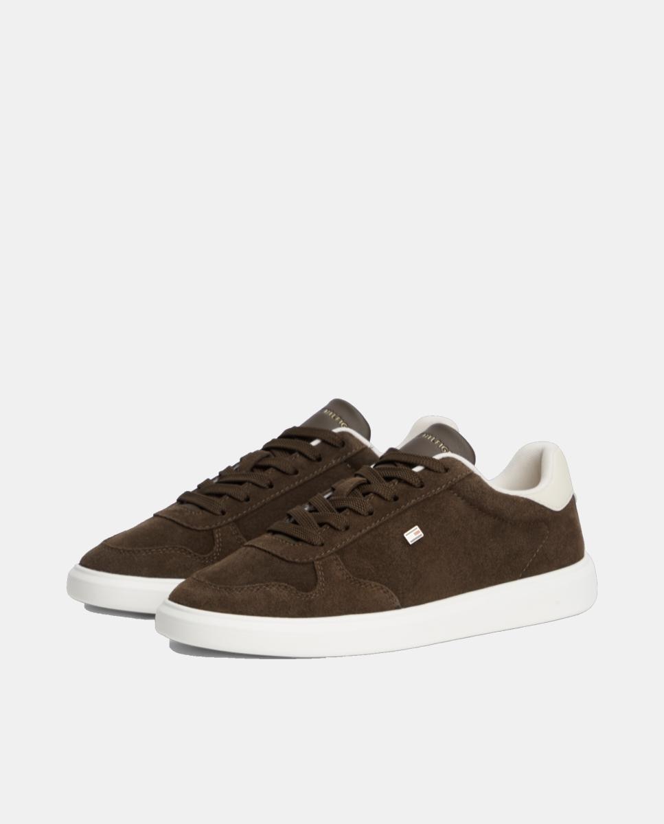 Zapatillas de mujer en serraje de Tommy Hilfiger - Marrón oscuro Marrón oscuro-5