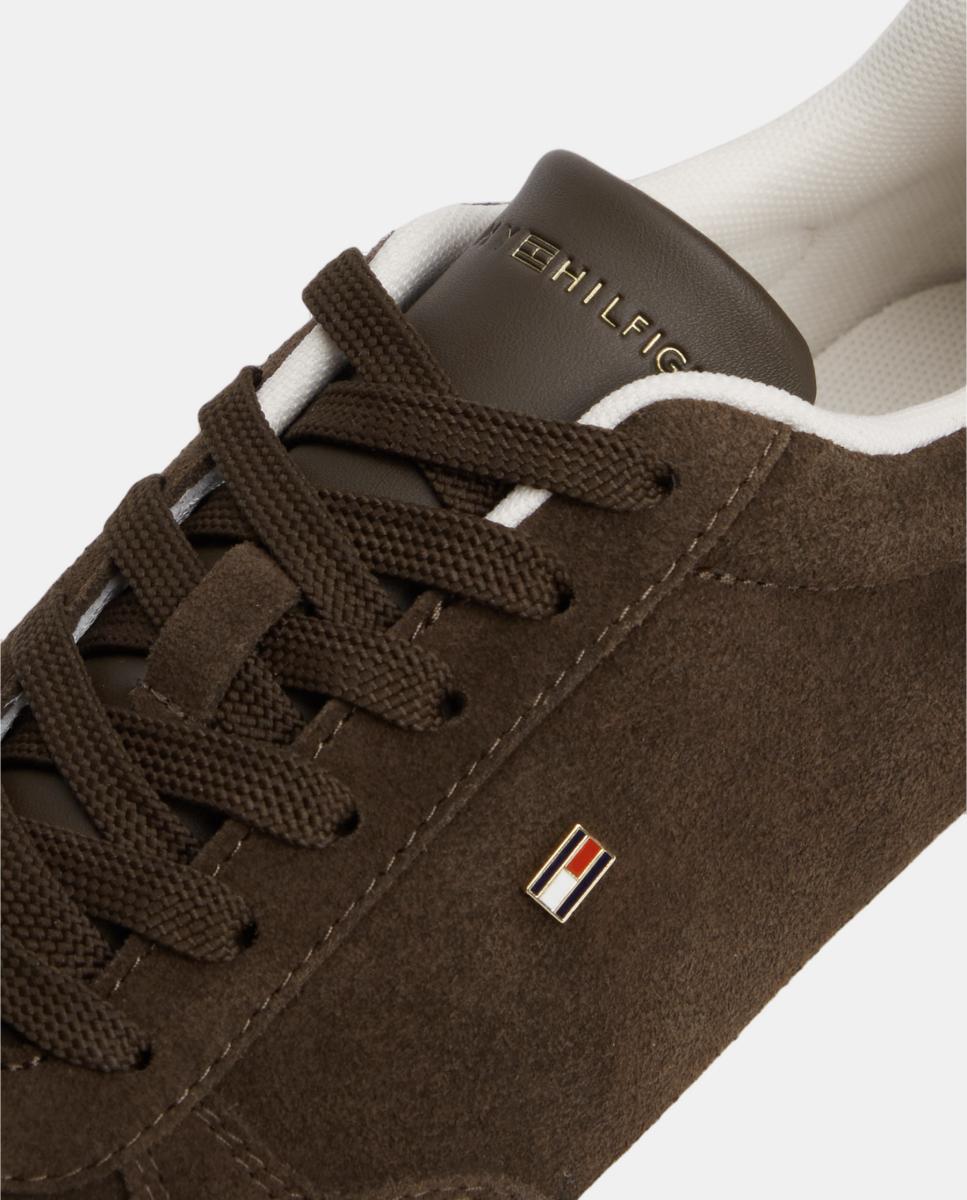 Zapatillas de mujer en serraje de Tommy Hilfiger - Marrón oscuro Marrón oscuro-6