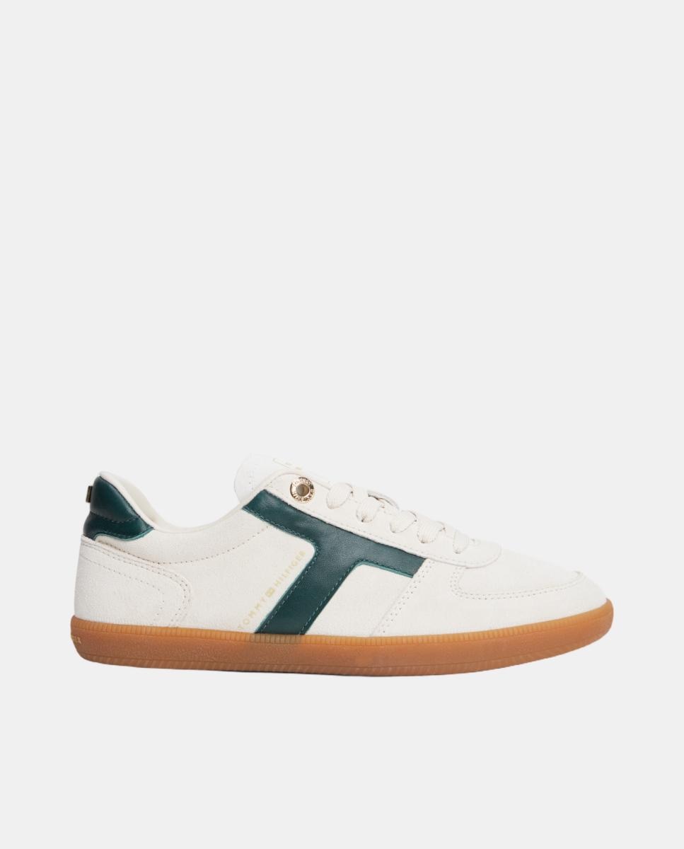 Zapatillas en serraje de mujer de Tommy Hilfiger - Blanco Blanco-1