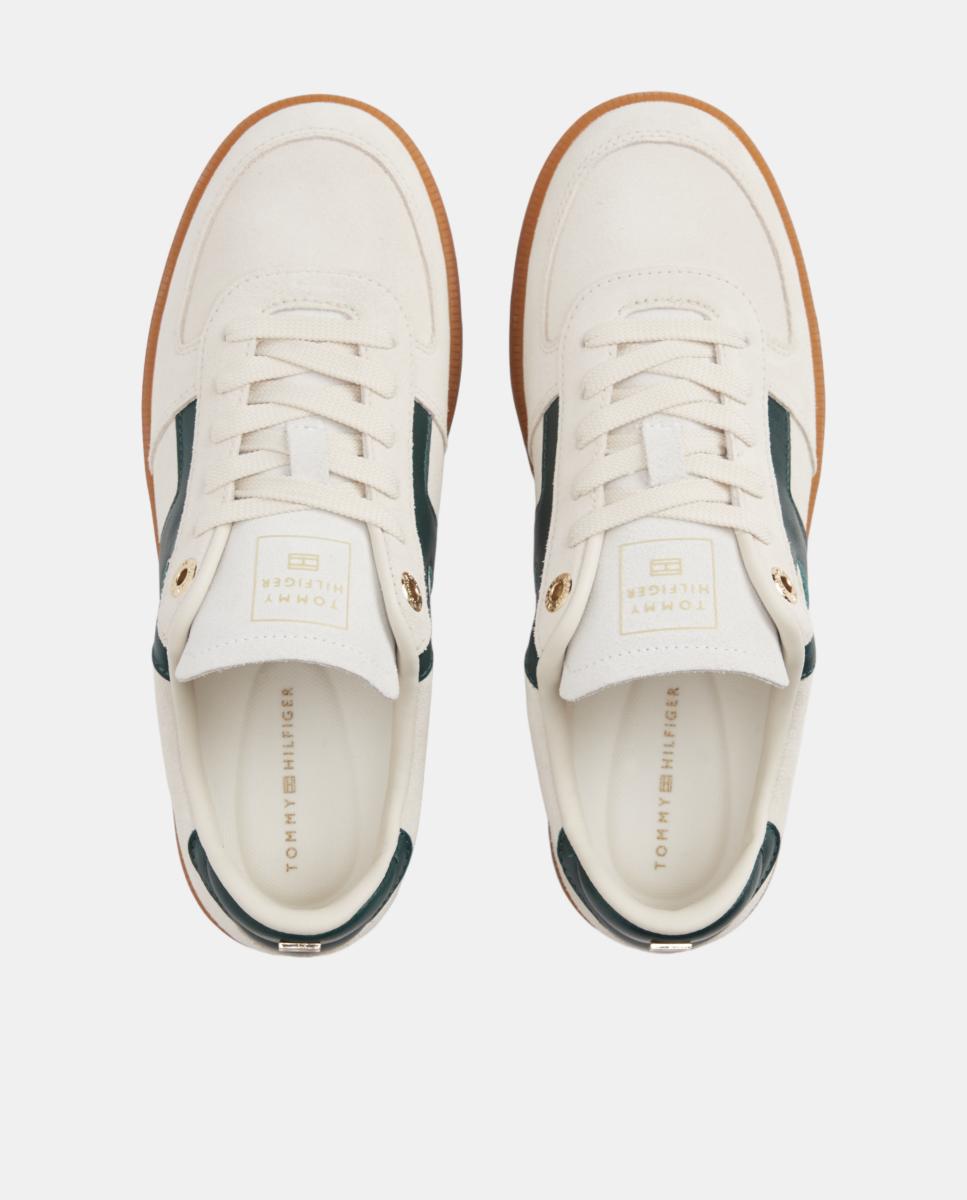 Zapatillas en serraje de mujer de Tommy Hilfiger - Blanco Blanco-3