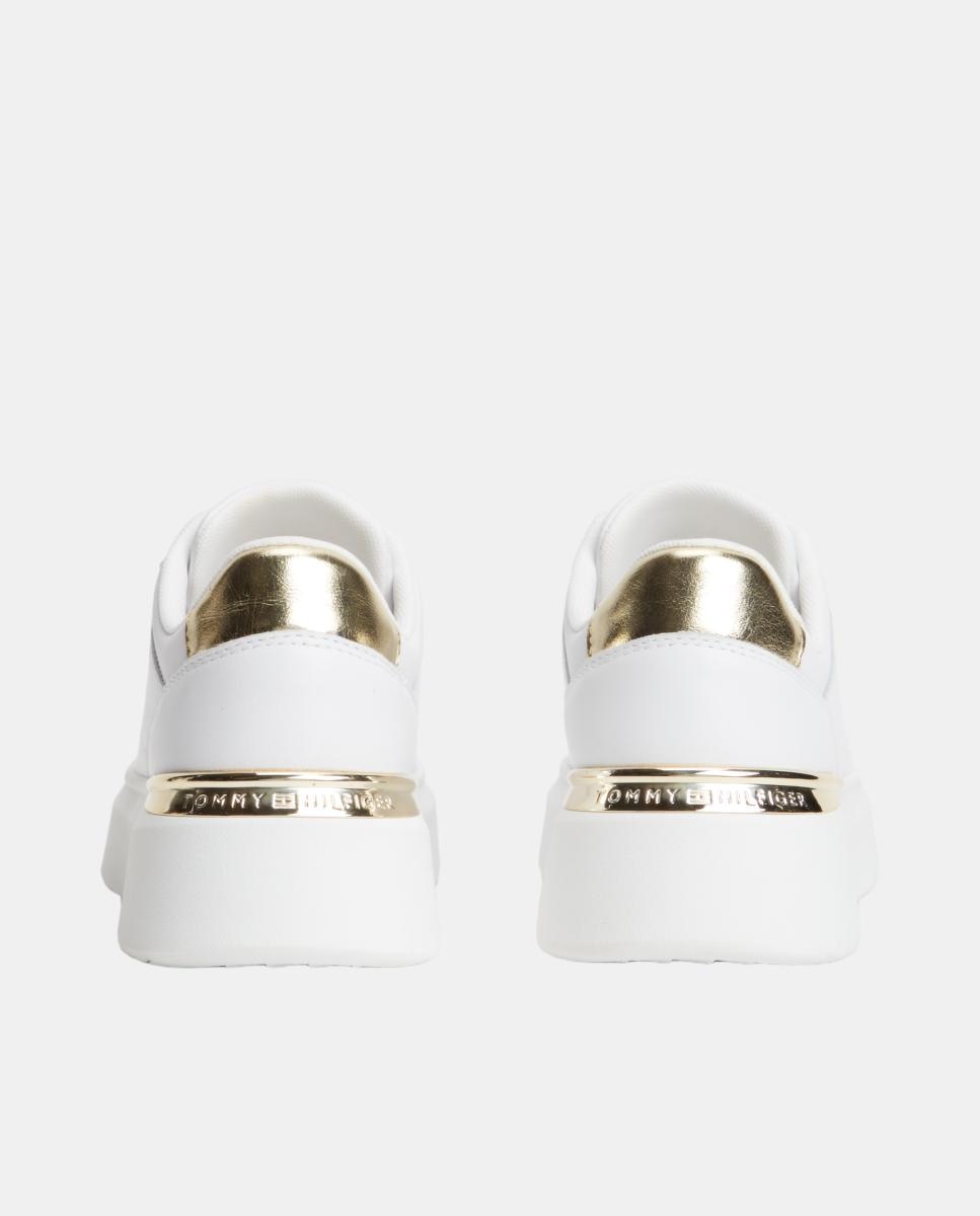 Sapatilhas com Plataforma Branco-4