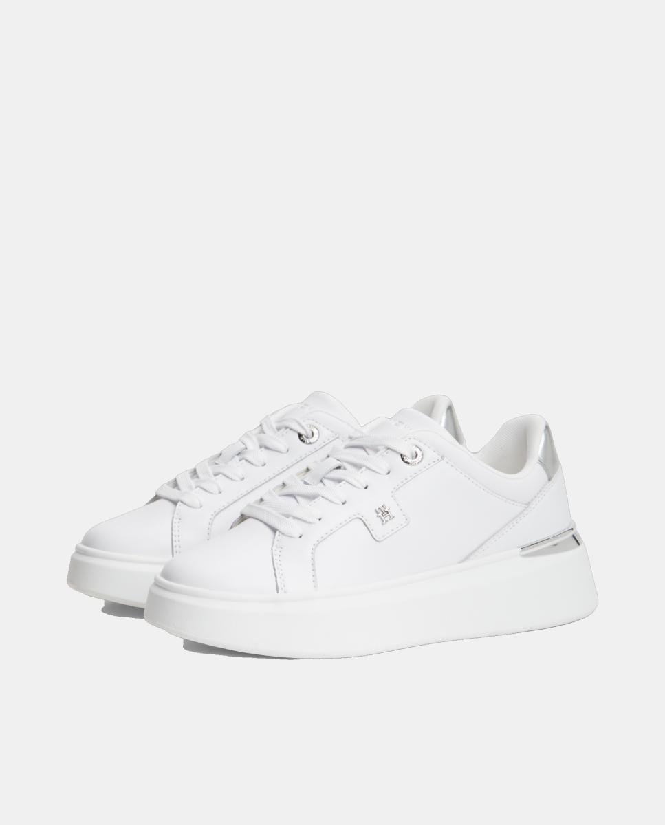 Sapatilhas com Plataforma Branco-4