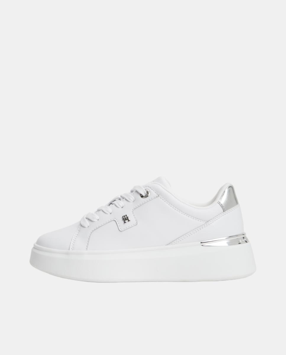 Sapatilhas com Plataforma Branco-7