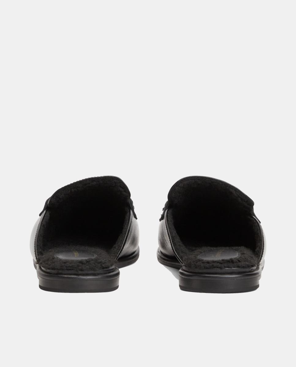 Imagen 2 de Mocasines destalonados negros de piel de Tommy Hilfiger - Negro Negro