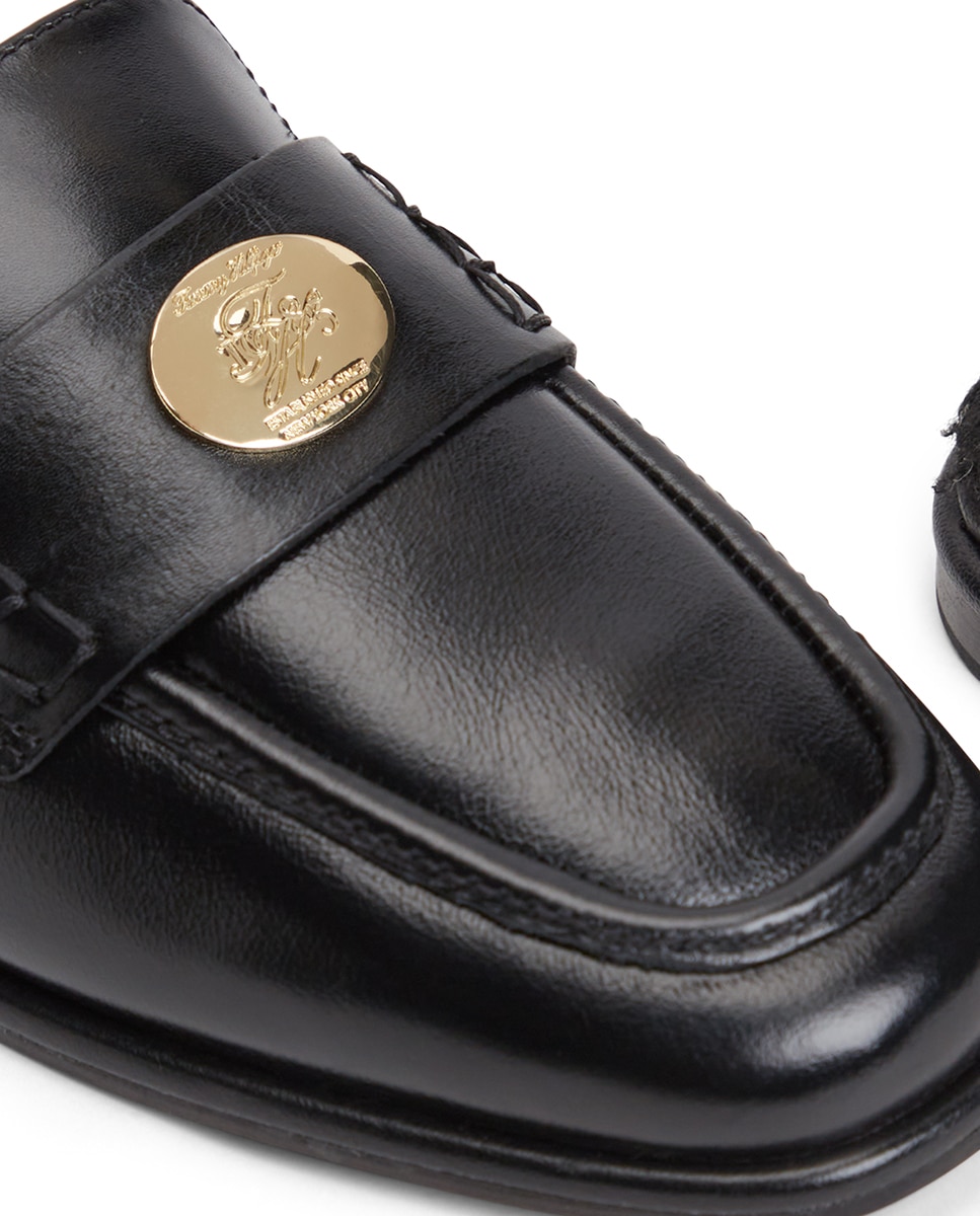 Imagen 4 de Mocasines destalonados negros de piel de Tommy Hilfiger - Negro Negro