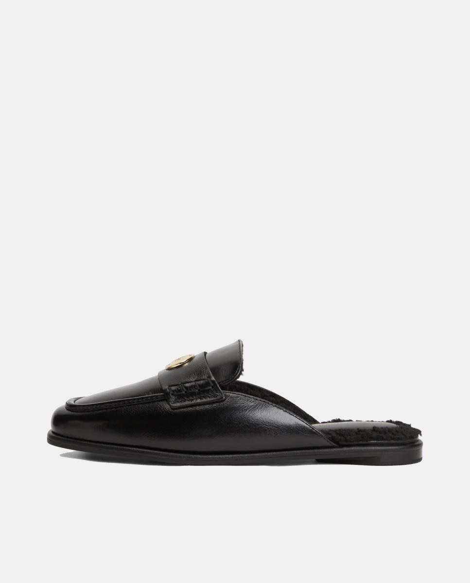 Imagen 5 de Mocasines destalonados negros de piel de Tommy Hilfiger - Negro Negro