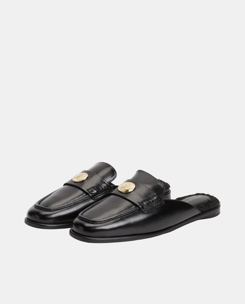Imagen 6 de Mocasines destalonados negros de piel de Tommy Hilfiger - Negro Negro