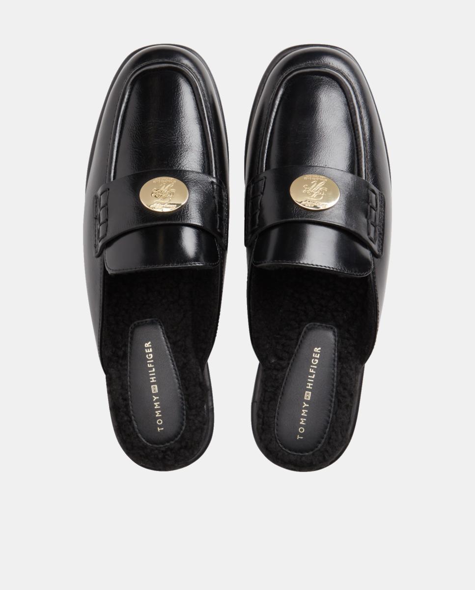 Imagen 7 de Mocasines destalonados negros de piel de Tommy Hilfiger - Negro Negro