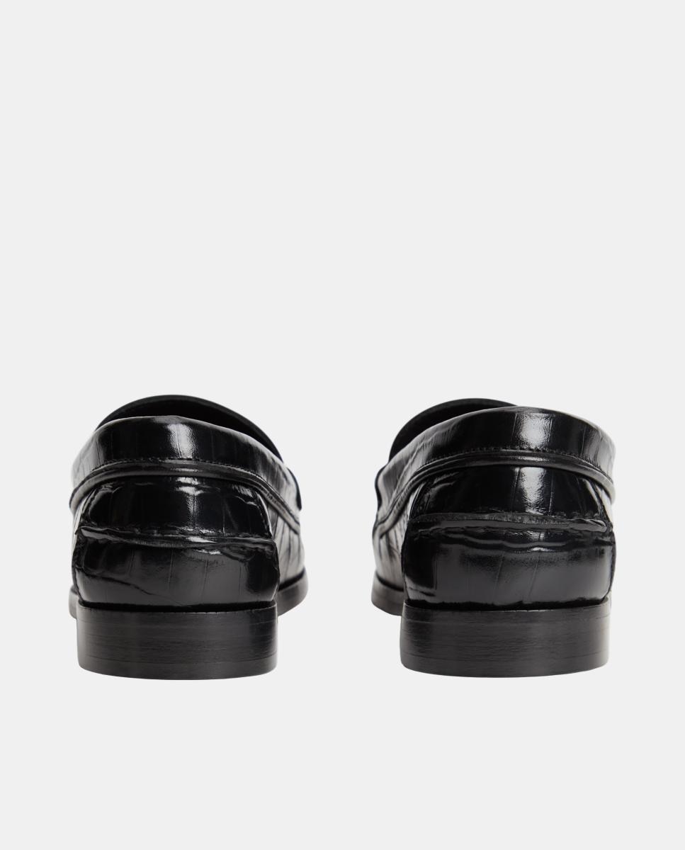 Imagen 2 de Mocasines negros con acabado efecto cocodrilo de Tommy Hilfiger - Negro Negro