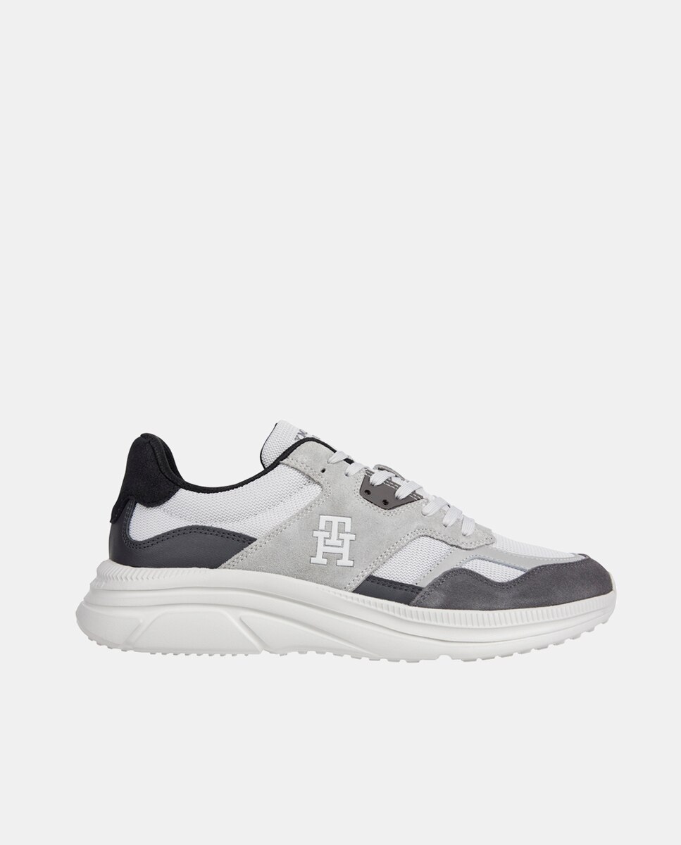 Imagen 0 de Zapatillas de hombre tipo running bajas color block Gris claro