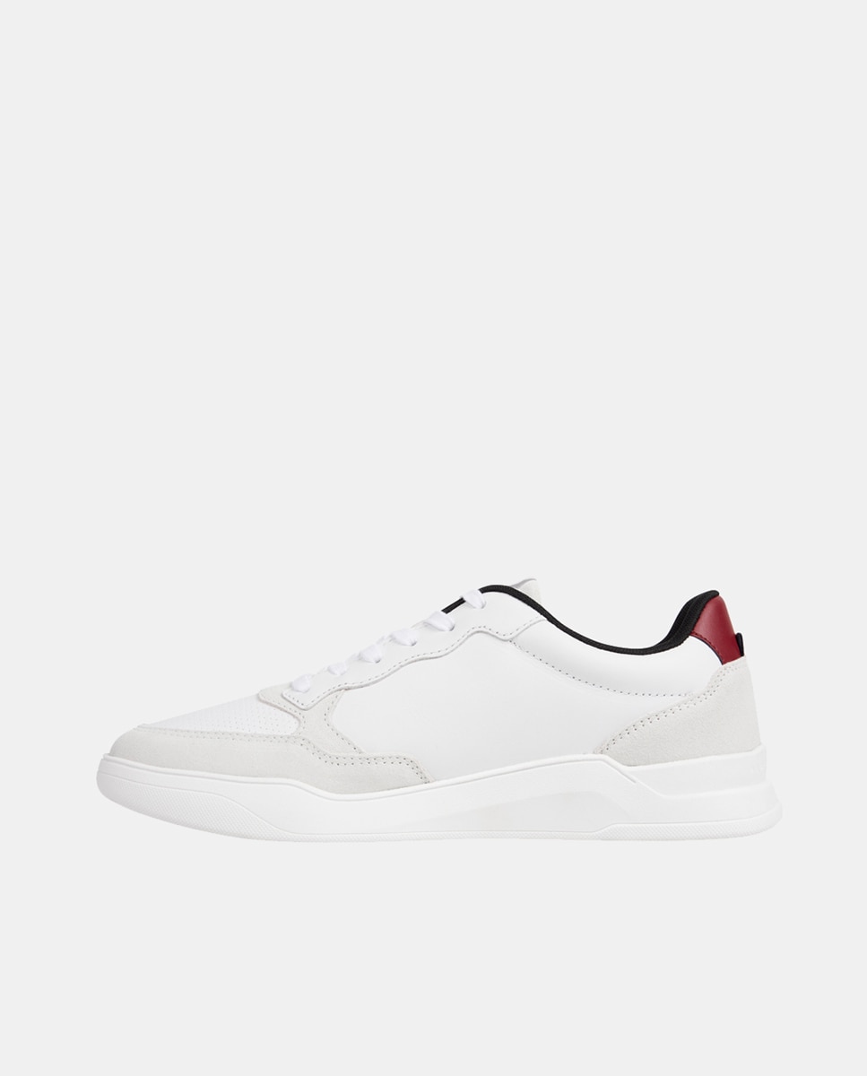 Sapatilhas Elevated Tipo Cupsole Baixas em Pele Branco-2