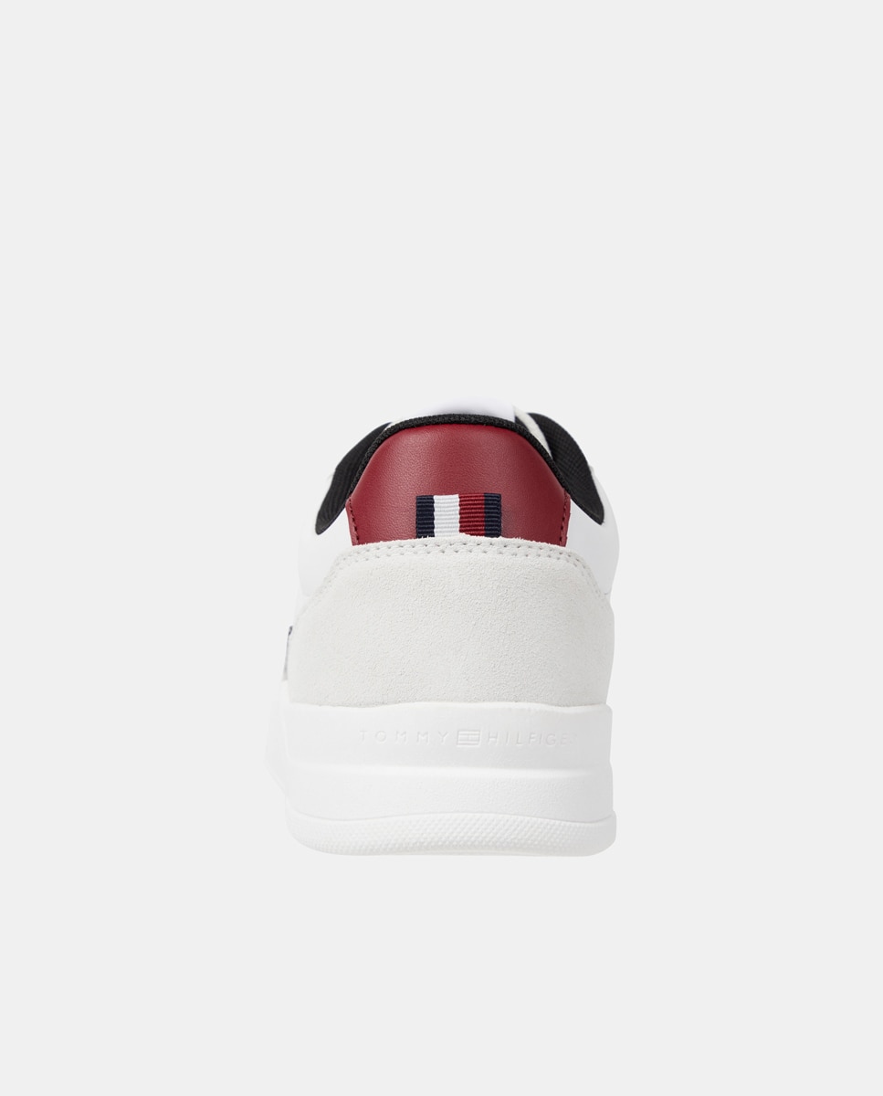 Sapatilhas Elevated Tipo Cupsole Baixas em Pele Branco-5