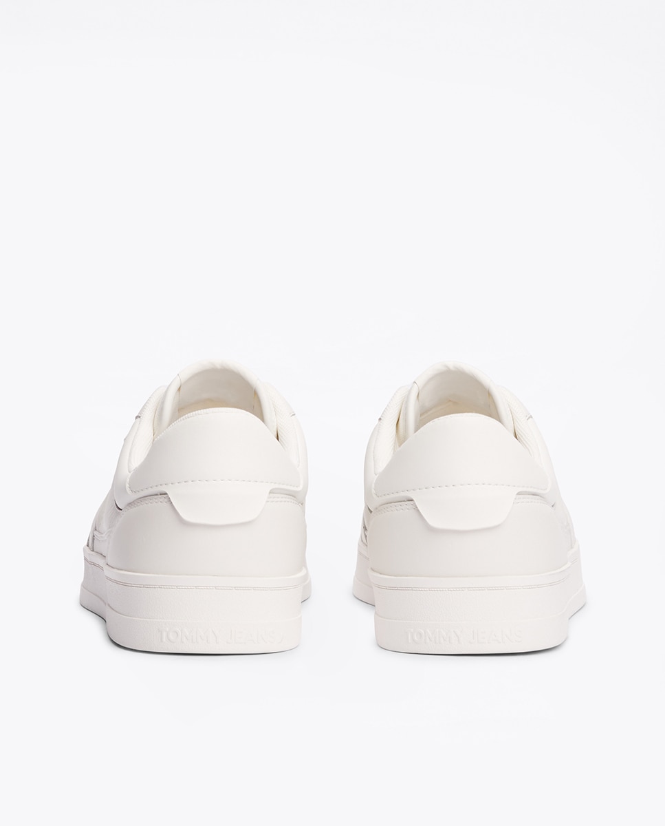 Sapatilhas Tipo Basquetebol com Bandeira Lateral Branco Osso-4