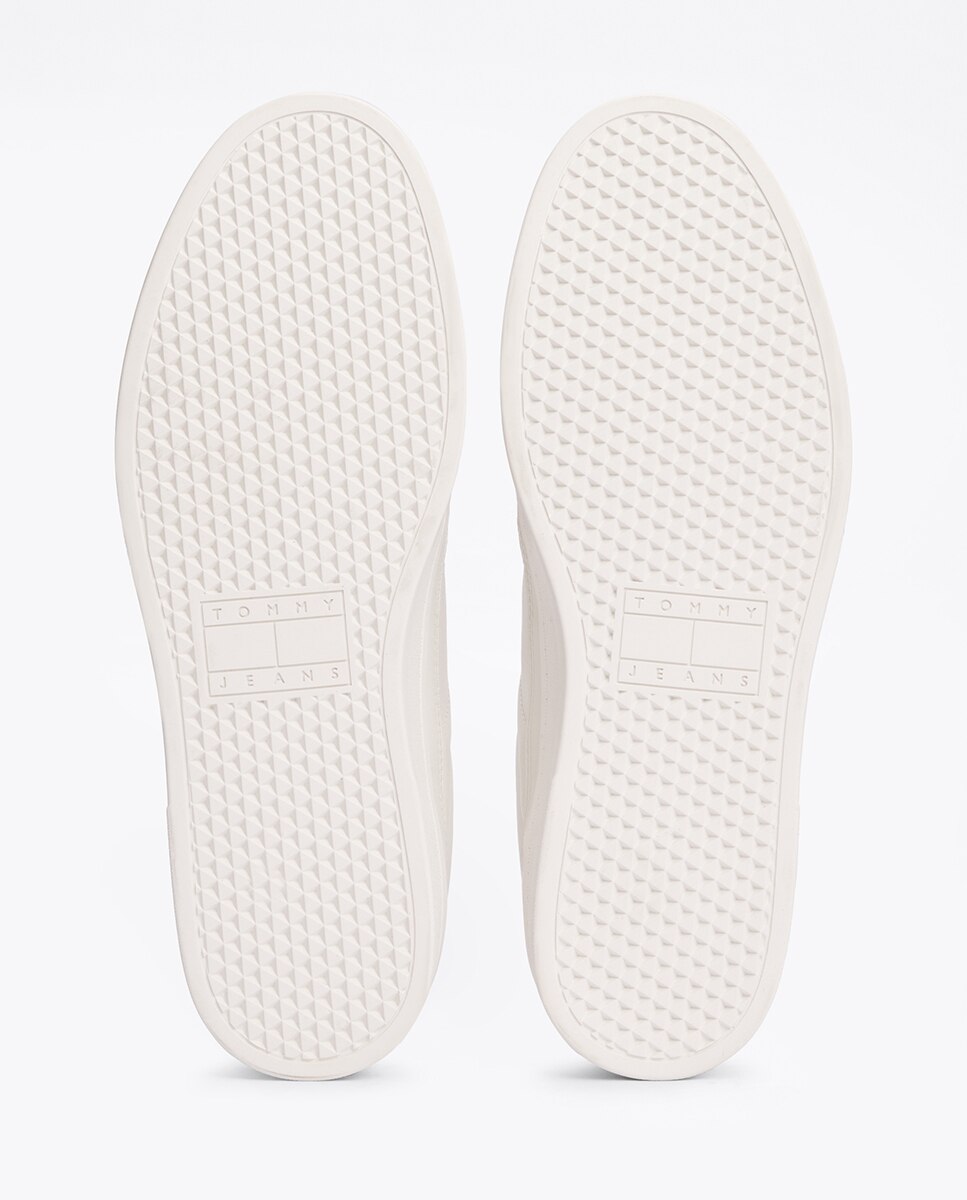 Sapatilhas Tipo Basquetebol com Bandeira Lateral Branco Osso-5