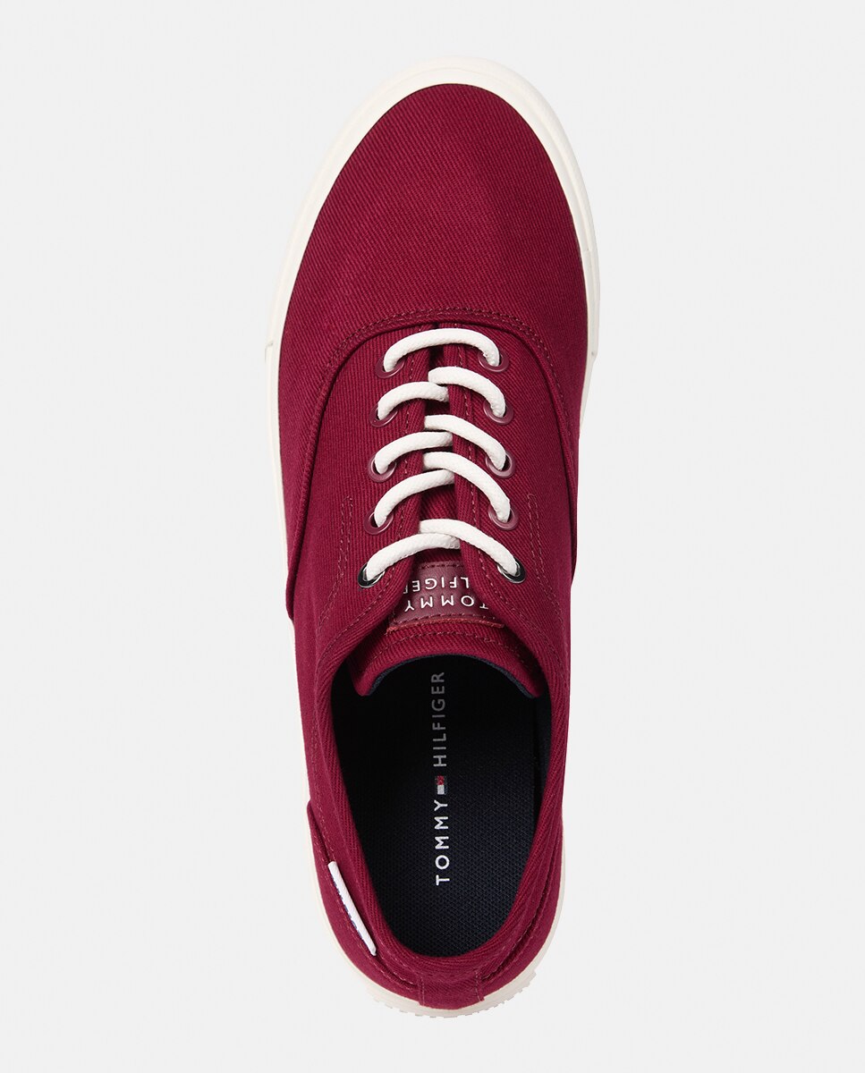 Sapatilhas em Algodão Reciclado Vermelho/Grená-2