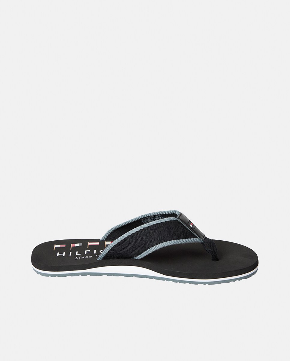 Chinelos de Praia com Logótipo Preto-2