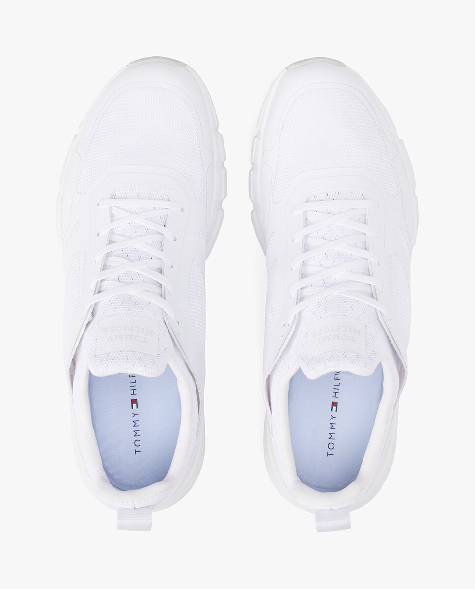 Sapatilhas em Tecido de Malha Branco-3