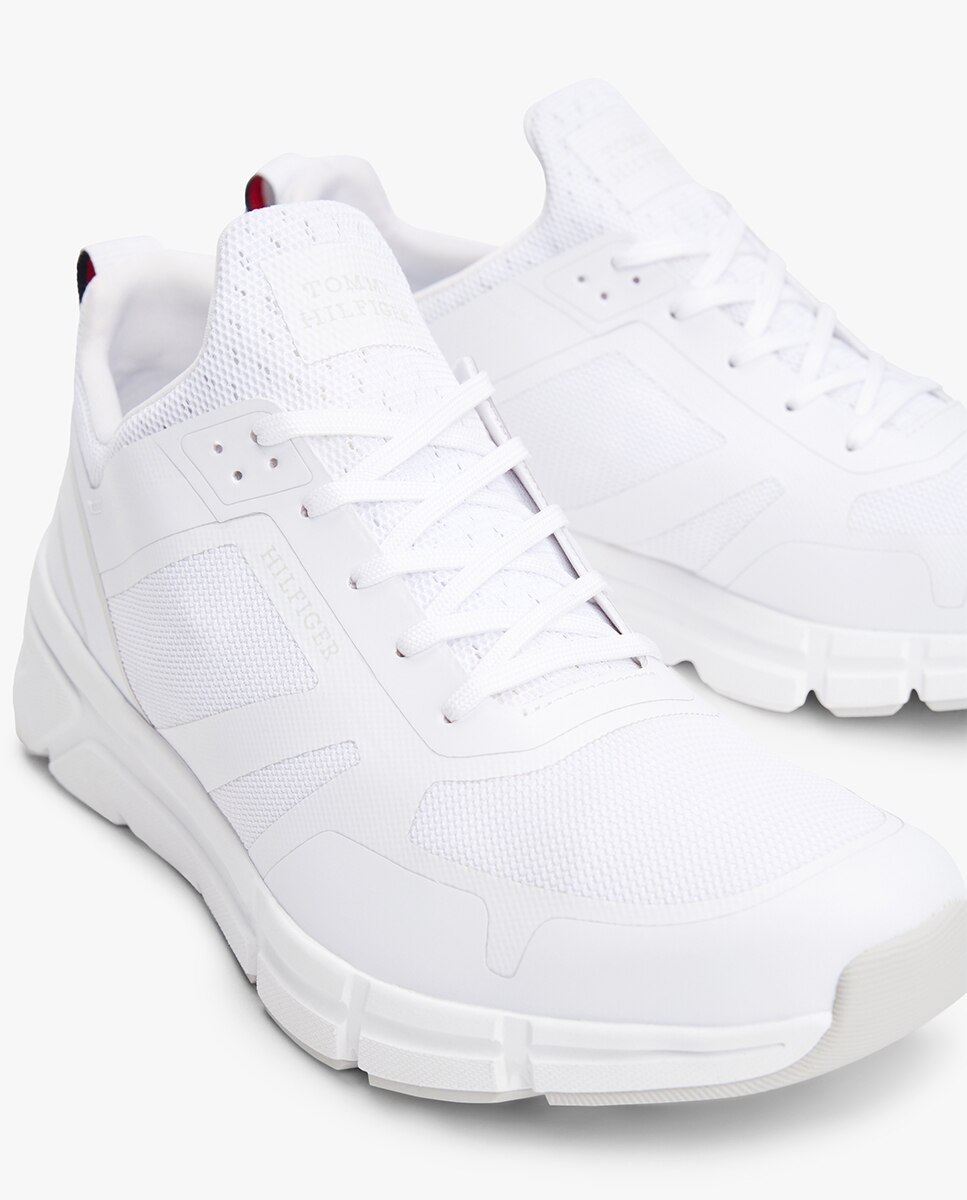 Sapatilhas em Tecido de Malha Branco-6