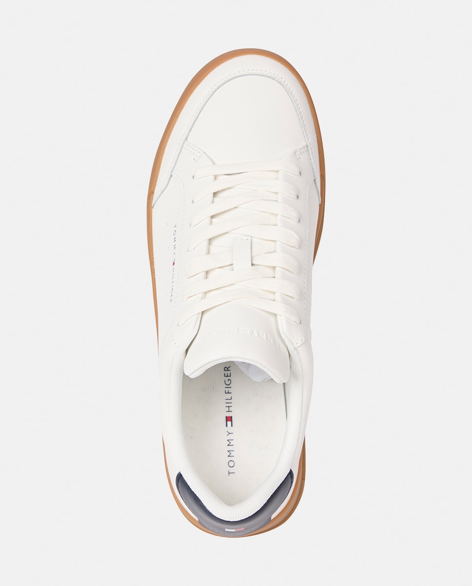 Sapatilhas Clássicas em Pele Branco-3