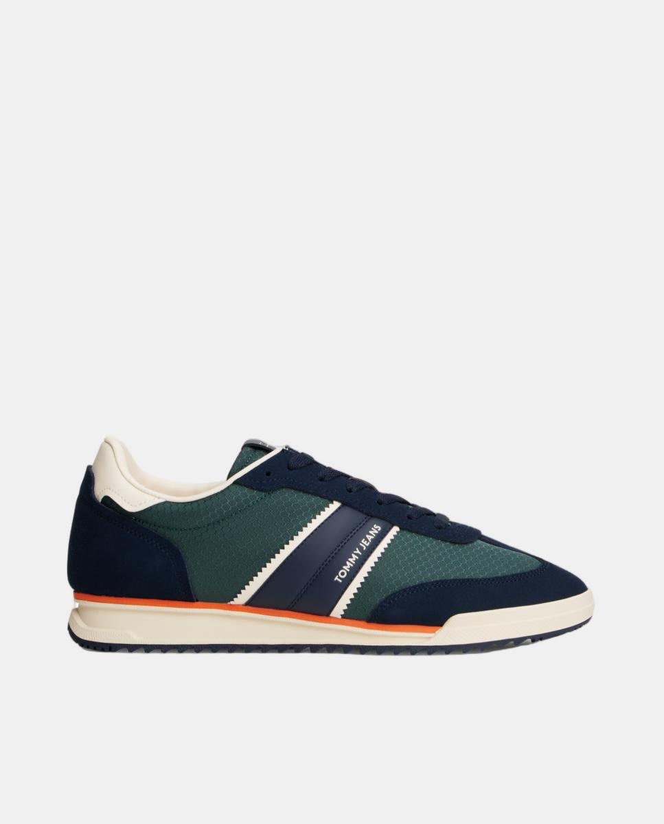 Tommy Hilfiger - Zapatillas retro en azul marino.
