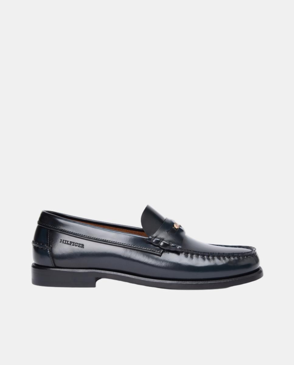 Mocassins de Verniz Tipo Penny Loafer Azul-1