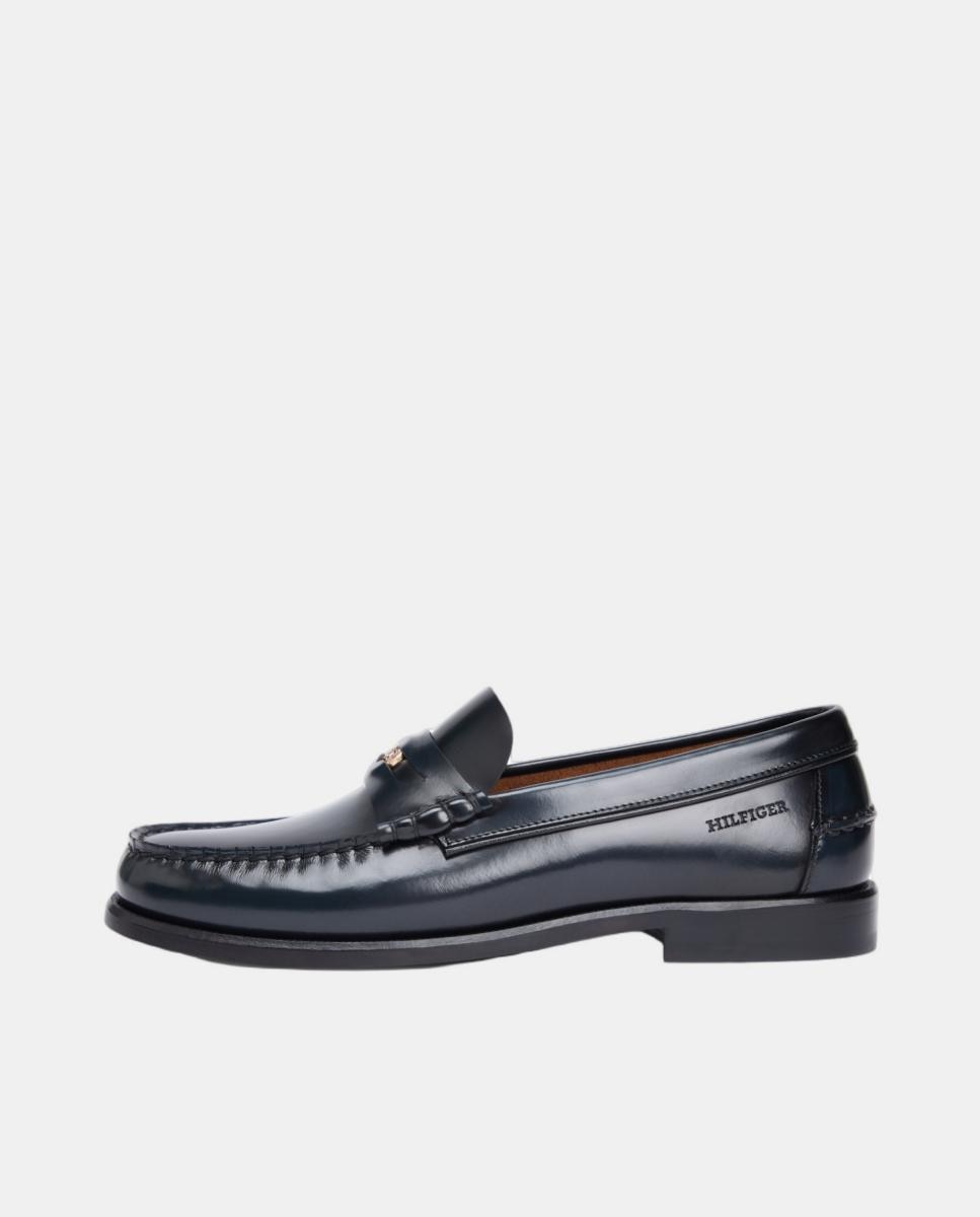 Mocassins de Verniz Tipo Penny Loafer Azul-2