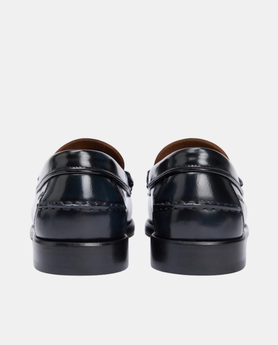 Mocassins de Verniz Tipo Penny Loafer Azul-5