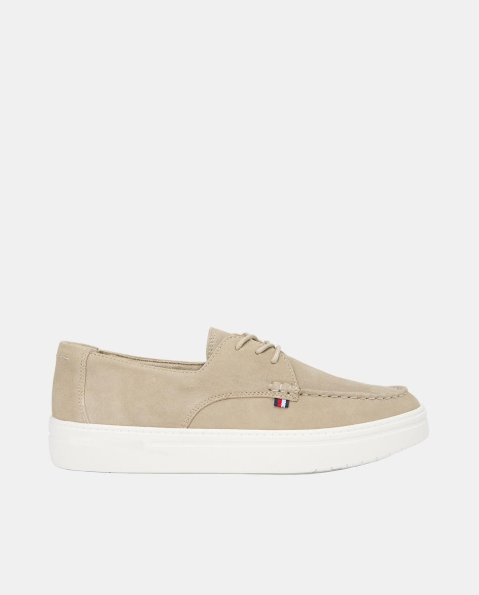 Tommy Hilfiger - Zapatillas de ante con costura decorativa.