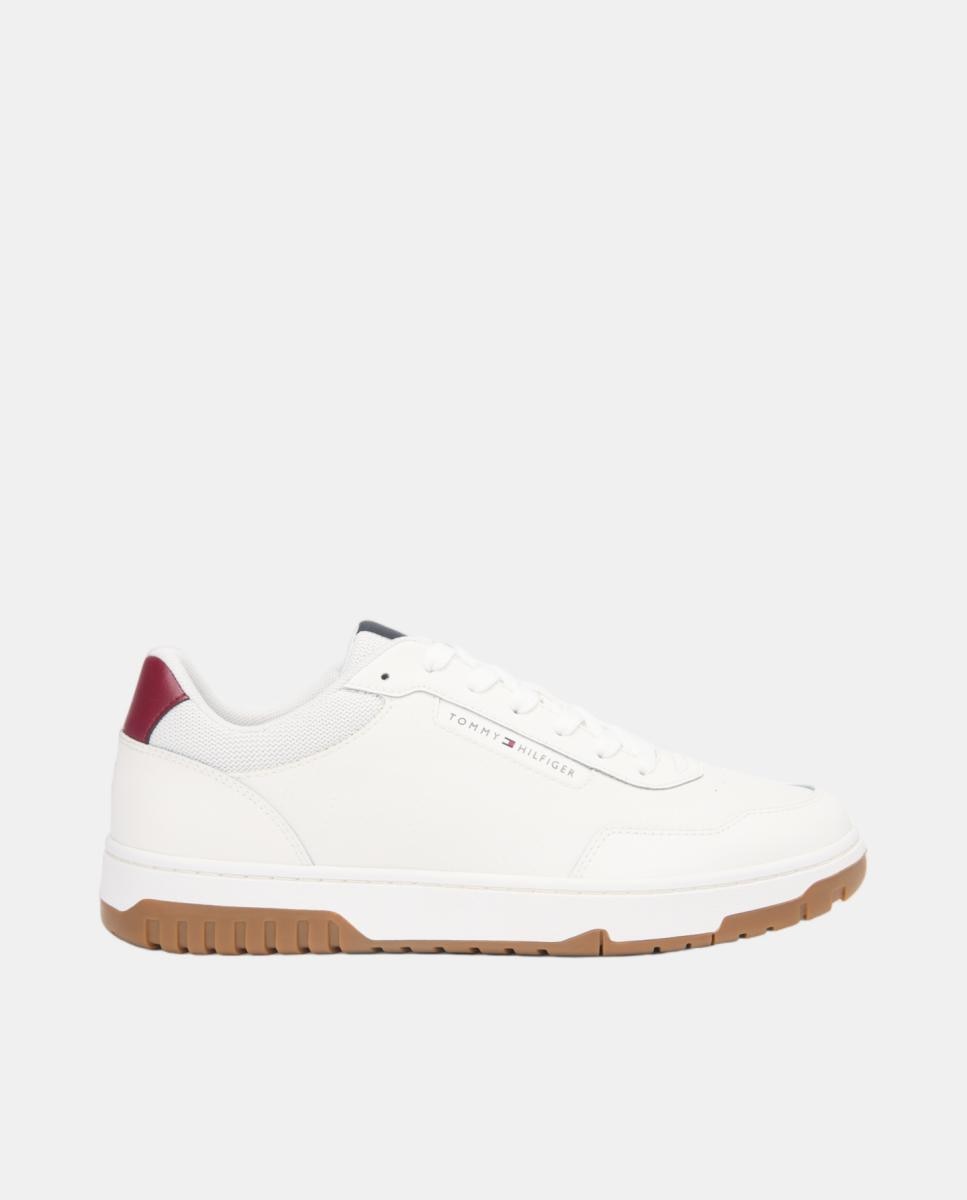 Tommy Hilfiger - Zapatillas deportivas en piel blanca.