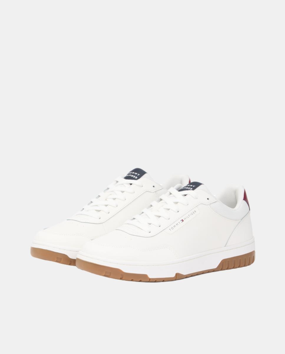 Sapatilhas Desportivas em Pele - Branco Branco-4