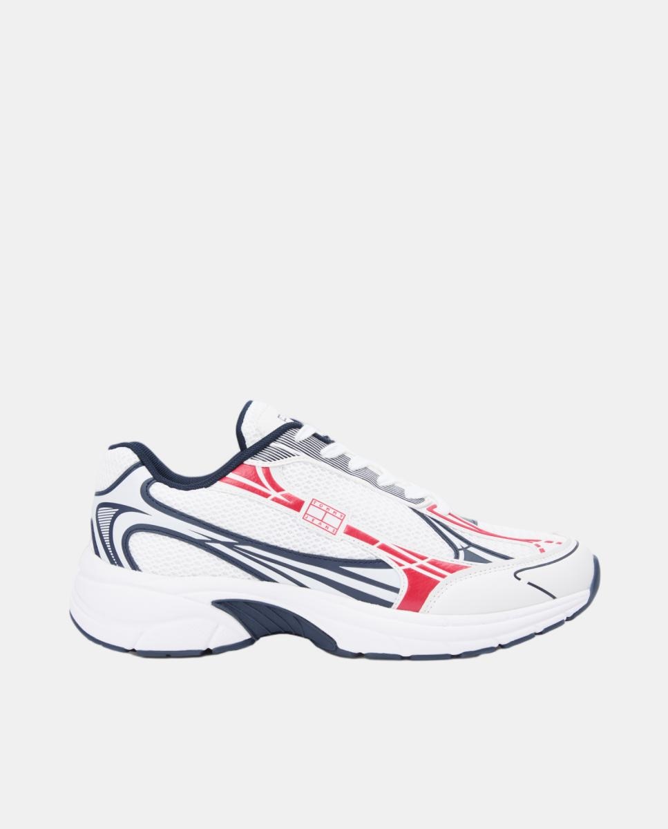 Imagem 0 de Sapatilhas de Estilo Runner - Branco/Detalhes Azul/Vermelho