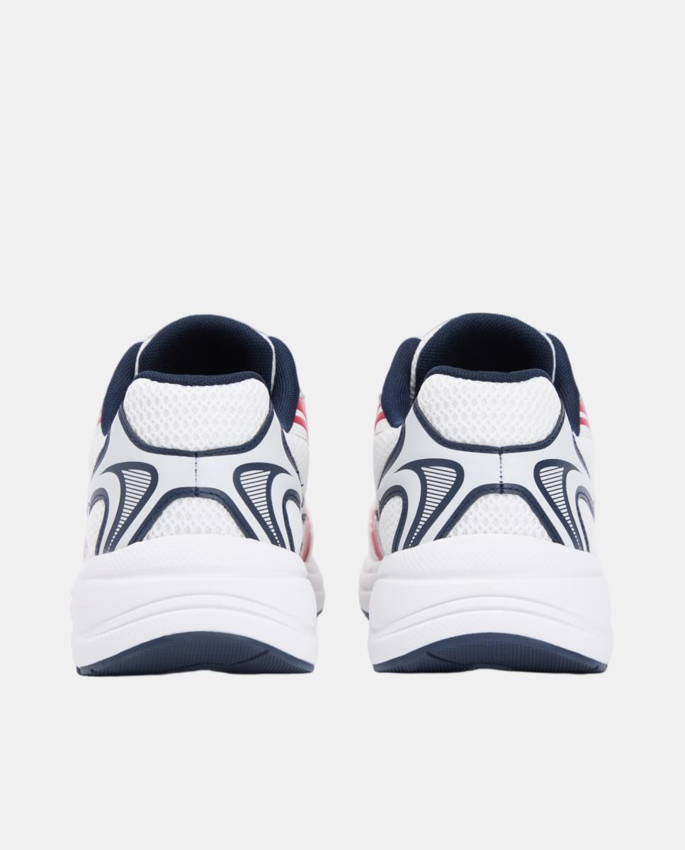 Sapatilhas de Estilo Runner - Branco/Detalhes Azul/Vermelho Branco-4
