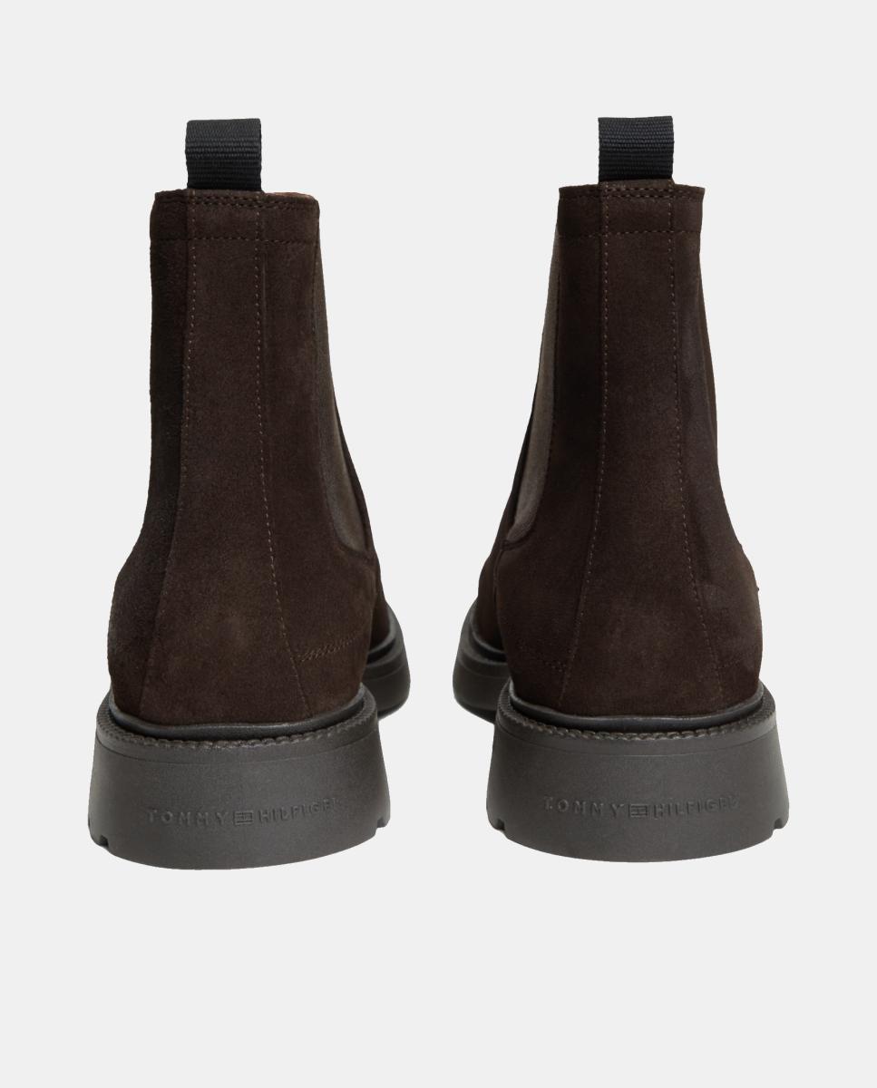 Botines de serraje de hombre en color marrón oscuro de Tommy Hilfiger. - Marrón oscuro Marrón oscuro-2