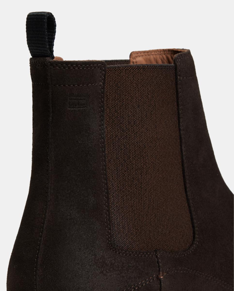 Botines de serraje de hombre en color marrón oscuro de Tommy Hilfiger. - Marrón oscuro Marrón oscuro-4