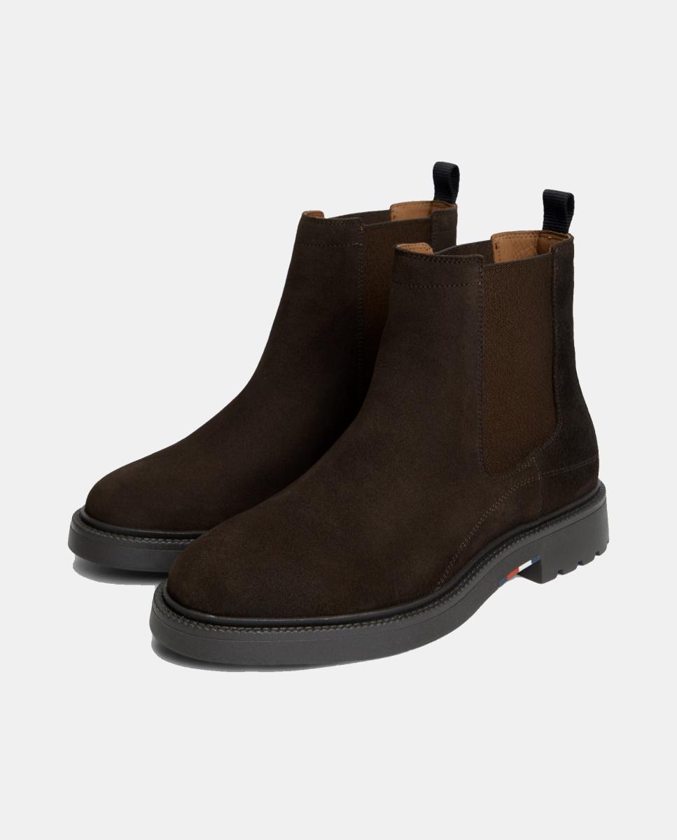 Botines de serraje de hombre en color marrón oscuro de Tommy Hilfiger. - Marrón oscuro Marrón oscuro-6