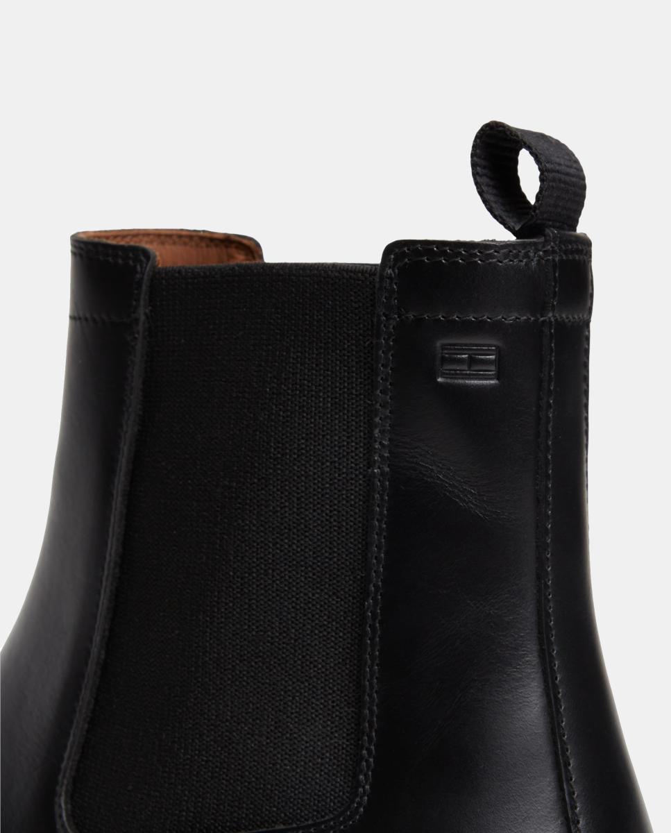 Botins em Pele - Preto Preto-4